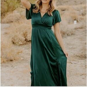 NWT Baltic Born Prague Satin Maxi Dress in Size XXL